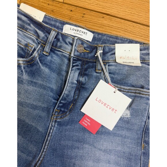 Lovervet High Rise Flare Jeans Size 27/5. Tummy Control Jeans. Vervet Medium - Picture 2 of 13